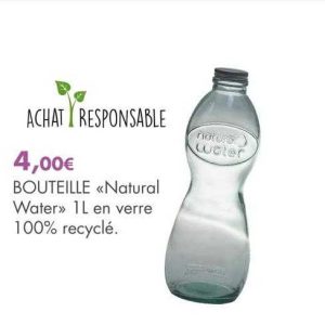 BOUTEILLE EN VERRE RECYCLE 1L